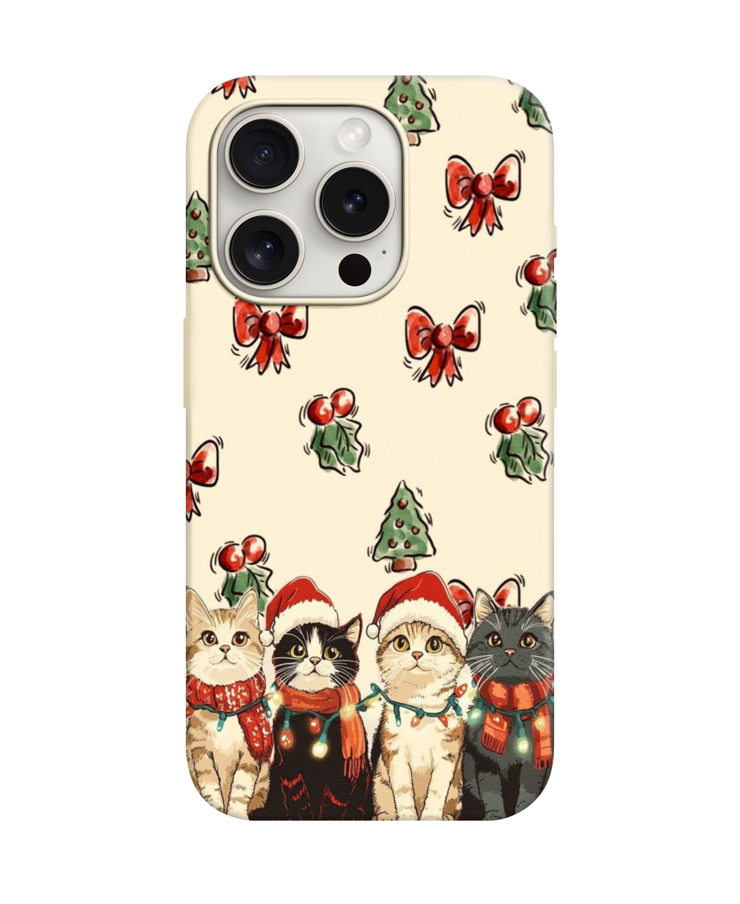 Christmas Desenli Lüx Premium İçi Kadifeli Telefon Kılıfı KOD 781