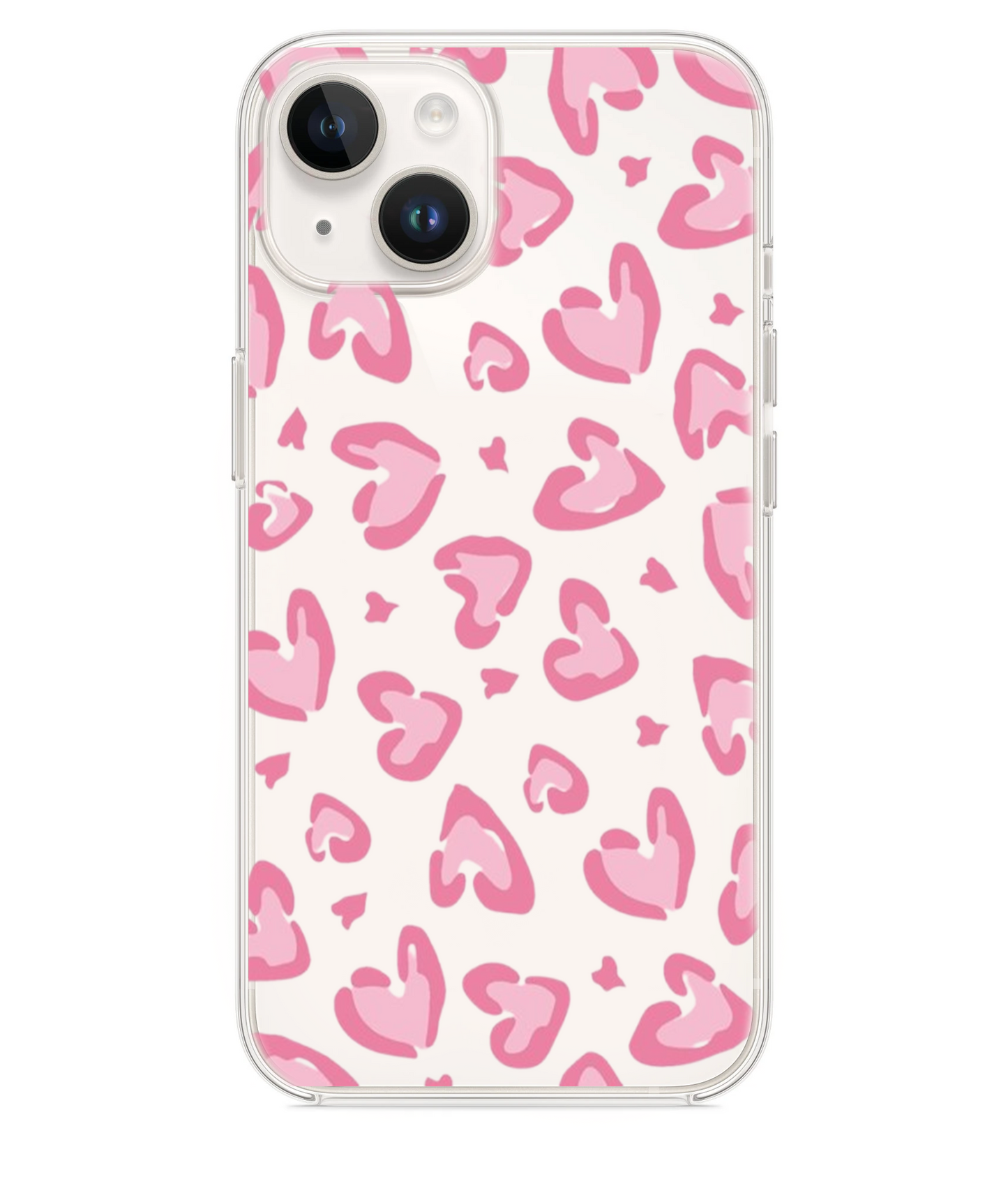 Kalp Desenli Lüx Premium Şeffaf Telefon Kılıfı KOD 793