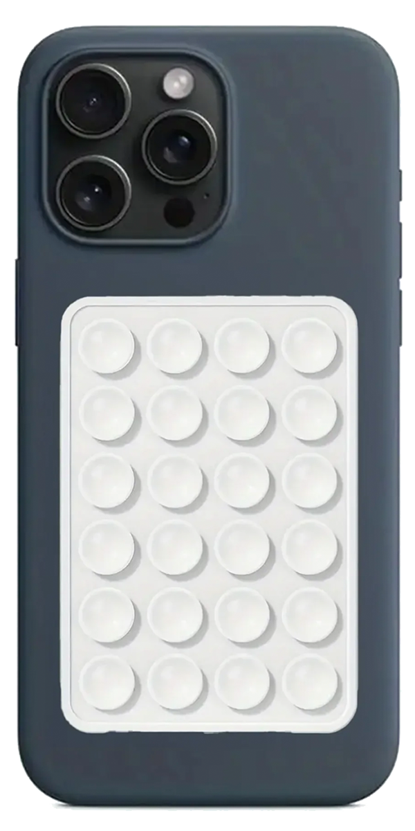 Silikon Vakumlu Telefon Tutucu Beyaz