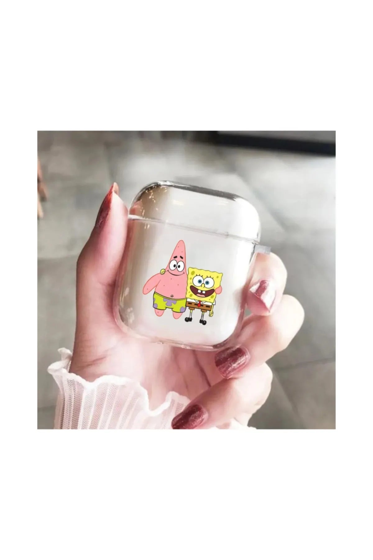 Apple Airpods Uyumlu Süngerbob  Desenli Kılıf