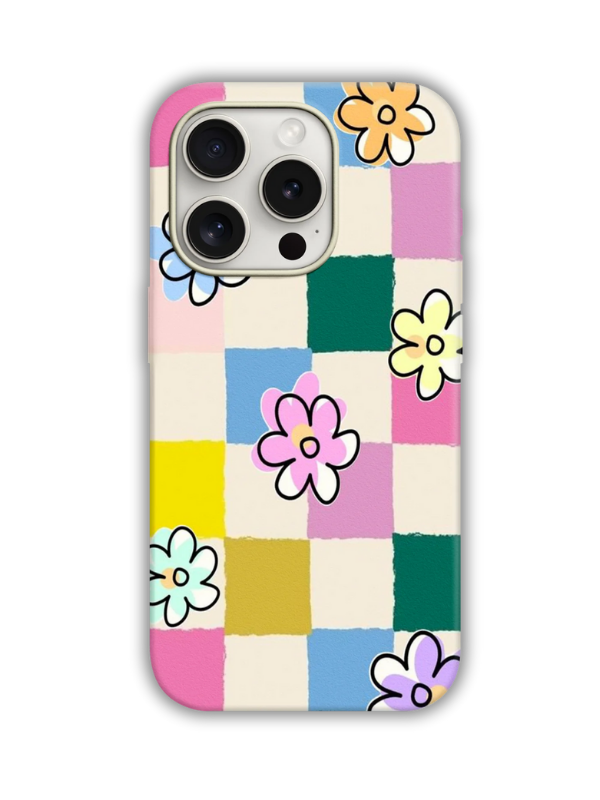 Flowers Desenli Lüx Premium İçi Kadifeli Telefon Kılıfı KOD 715