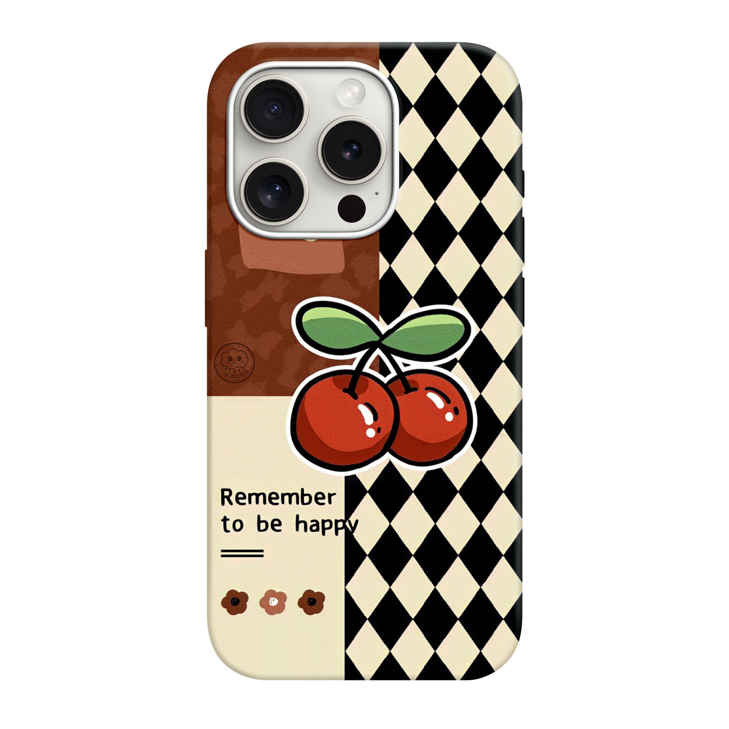 Cherry Desenli Lüx Premium İçi Kadifeli Telefon Kılıfı KOD 679