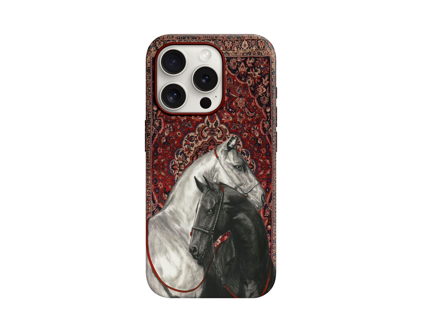 Horse Desenli Lüx Premium İçi Kadifeli Telefon Kılıfı KOD 667