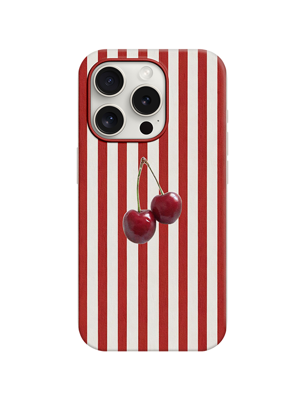 Cherry Desenli Lüx Premium İçi Kadifeli Telefon Kılıfı KOD 768