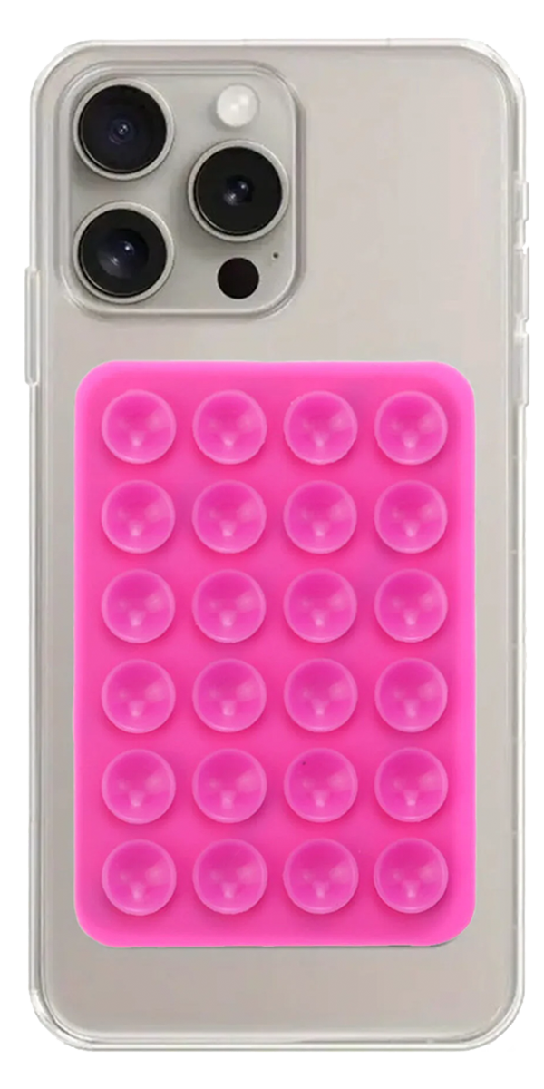 Silikon Vakumlu Telefon Tutucu Fuşya